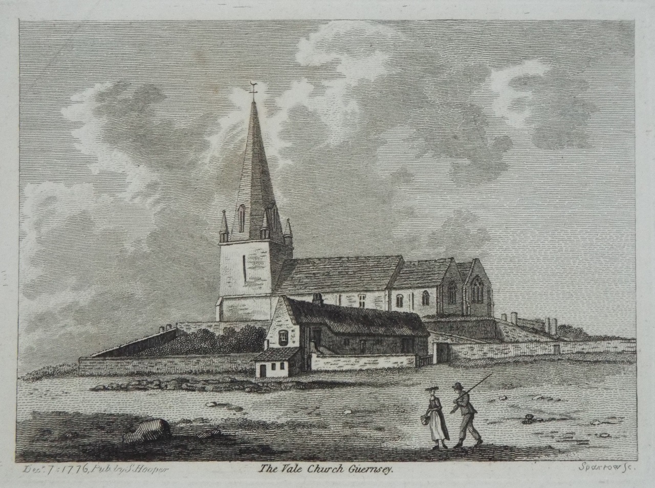 Print - The Vale Church, Guernsey. - 